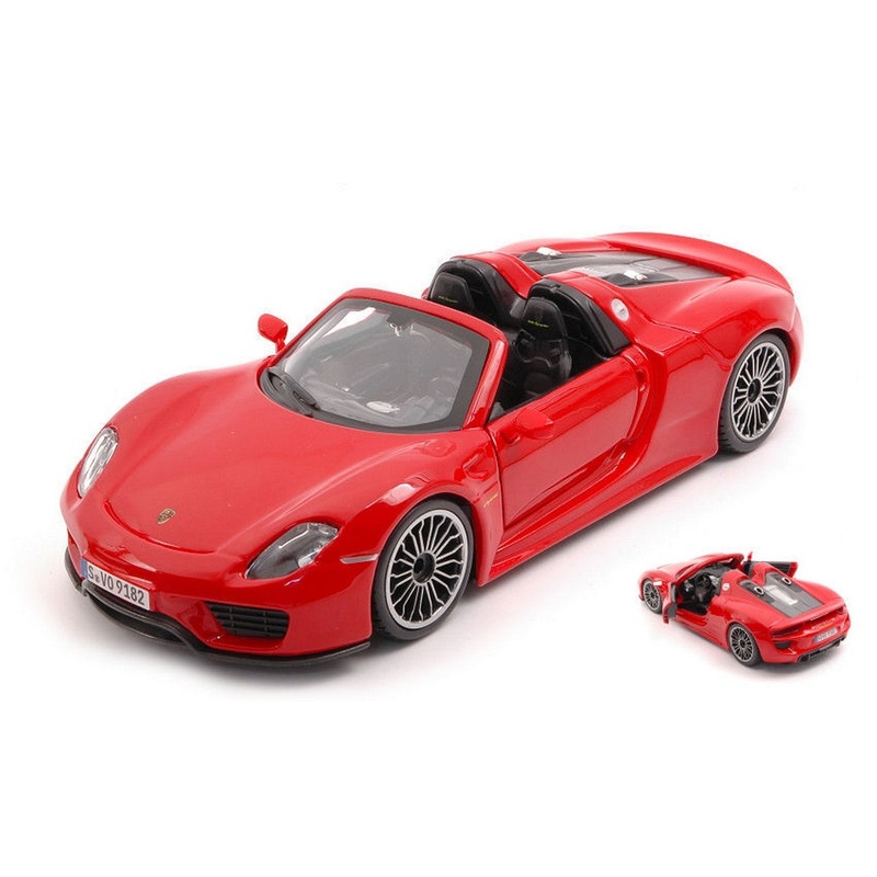 SCALE MODEL COMPATIBLE WITH PORSCHE 918 SPYDER 2015 RED 1:24 BURAGO BU21076R