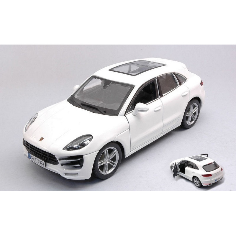 SCALE MODEL COMPATIBLE WITH PORSCHE MACAN 2015 WHITE 1:24 BURAGO BU21077W