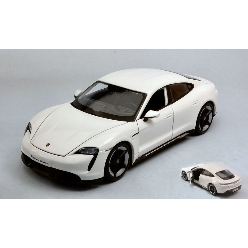 SCALE MODEL COMPATIBLE WITH PORSCHE TAYCAN TURBO S WHITE 1:24 BURAGO BU21098W