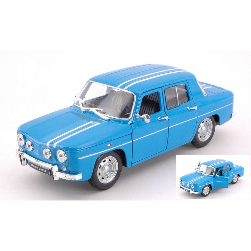 SCALE MODEL COMPATIBLE WITH RENAULT R8 GORDINI 1964 BLUE/WHITE 1:24 WELLY WE0323