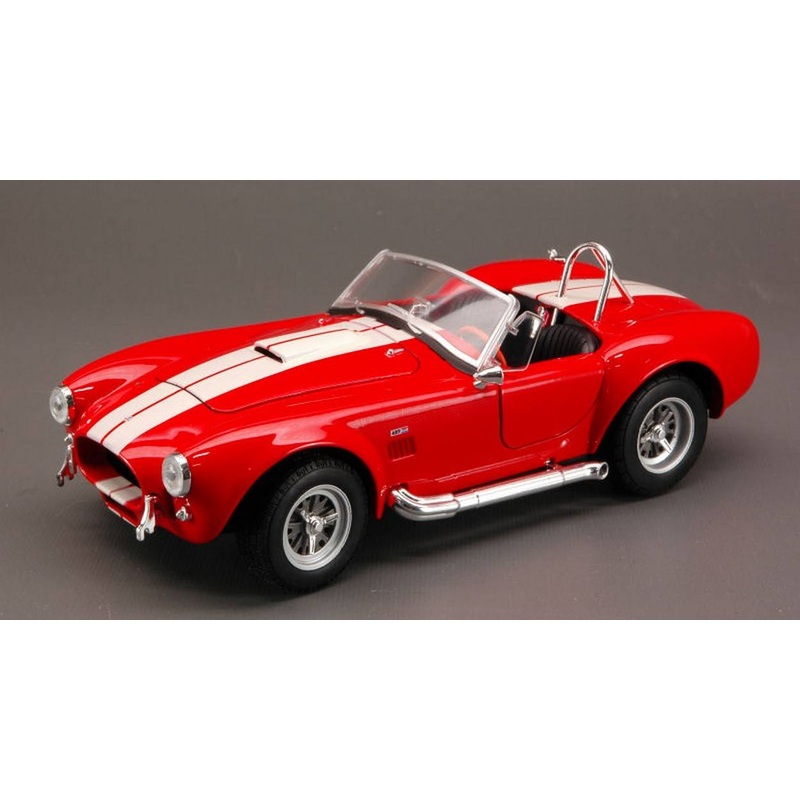 SCALE MODEL COMPATIBLE WITH SHELBY COBRA 427 SC 1965 RED/WHITE 1:24 WELLY WE2693