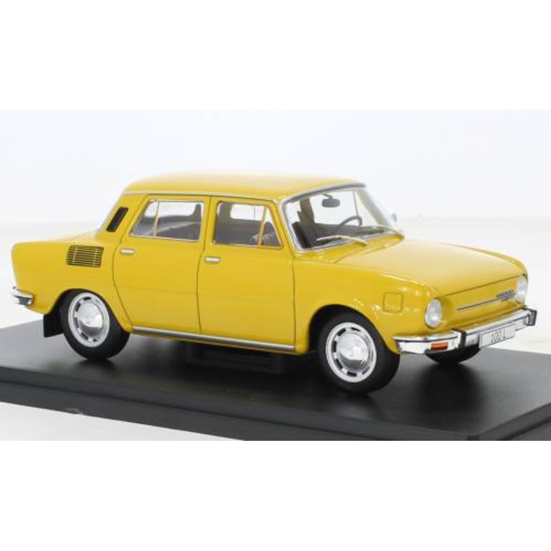 SCALE MODEL COMPATIBLE WITH SKODA 100L YELLOW 1:24 WHITEBOX WB124139