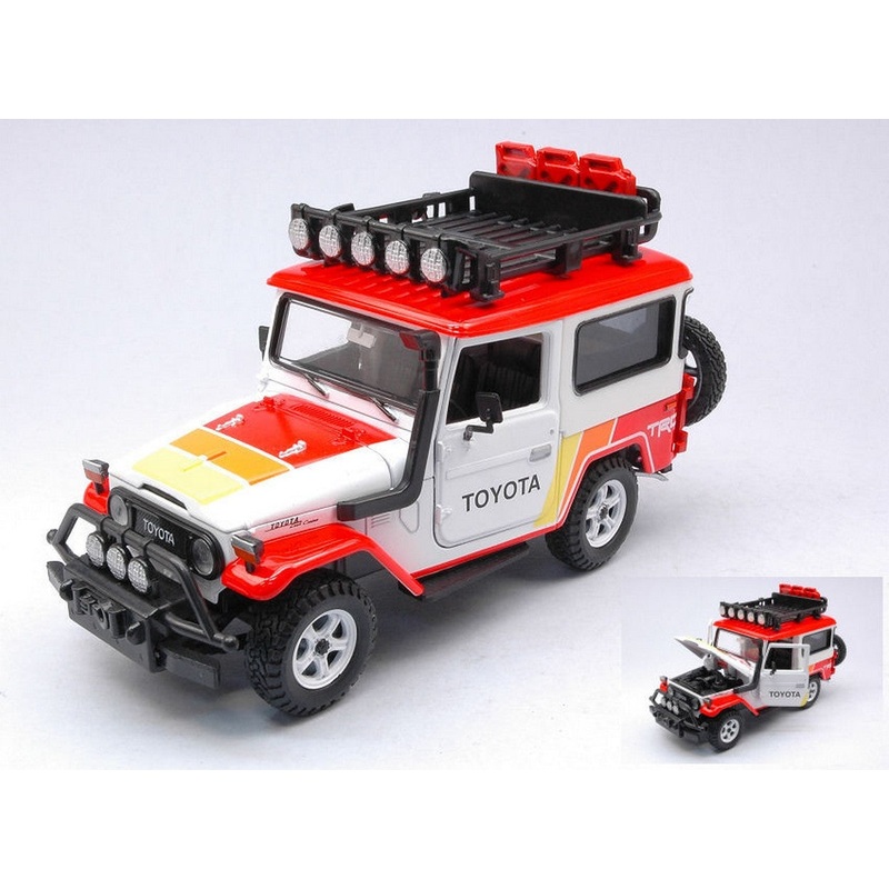 SCALE MODEL COMPATIBLE WITH TOYOTA FJ40 LAND CRISER 1974 HARD TOP W/ROOF RACK TOYOTA 1:24 MOTORMAX MTM79137TRD