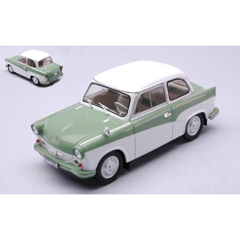 SCALE MODEL COMPATIBLE WITH TRABANT P 50 WHITE/GREEN 1:24 WHITEBOX WB124117