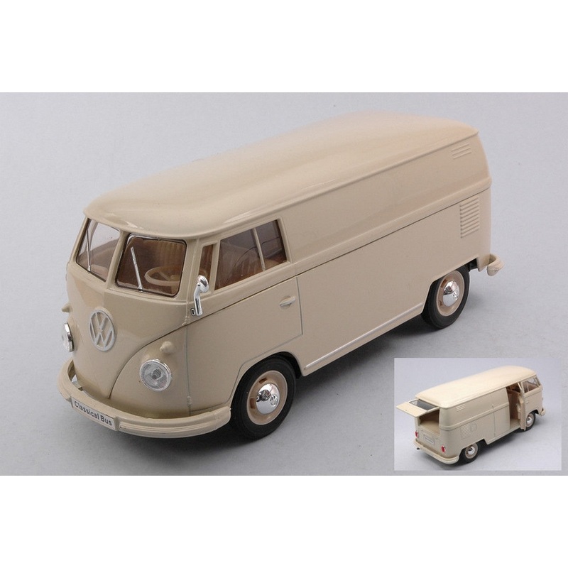 SCALE MODEL COMPATIBLE WITH VW T1 PANEL VAN 1963 PASTEL CREAM 1:24 WELLY WE22095PVCR