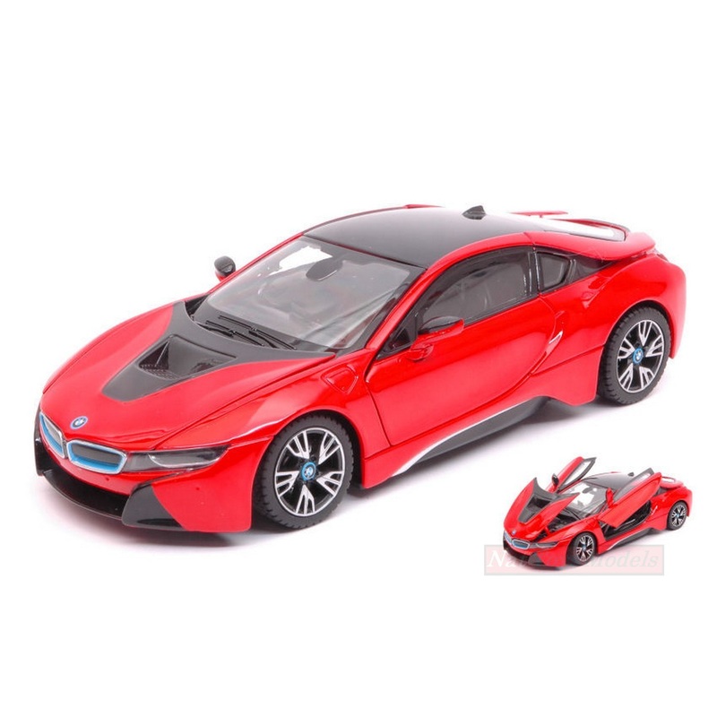 SCALE MODEL COMPATIBLE WITH BMW i8 2015 RED 1:24 RASTAR RAT56500R