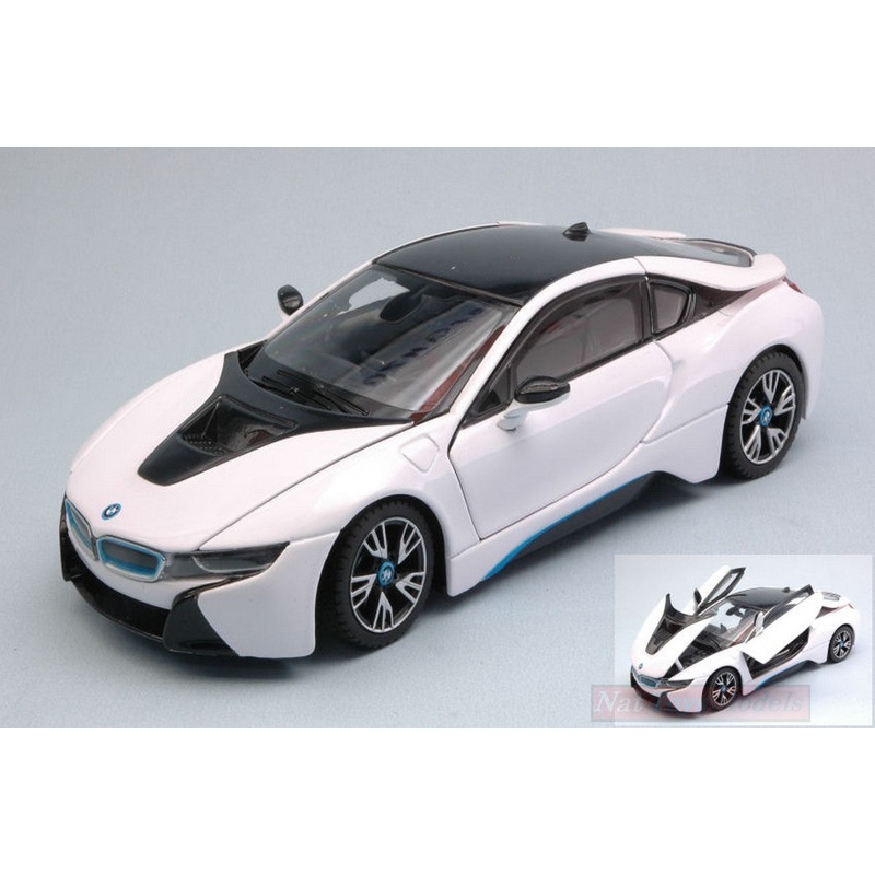 SCALE MODEL COMPATIBLE WITH BMW i8 2015 WHITE 1:24 RASTAR RAT56500W