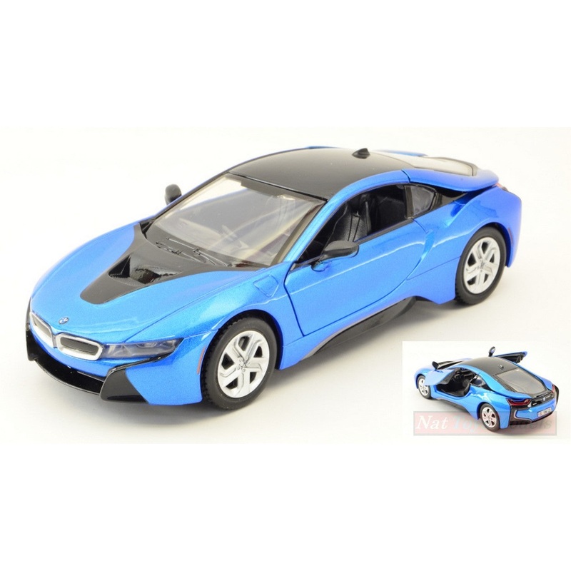 SCALE MODEL COMPATIBLE WITH BMW i8 COUPE 2019 BLUE 1:24 MOTORMAX MTM79359B