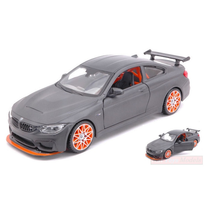 SCALE MODEL COMPATIBLE WITH BMW M4 GTS MATT GRAY 1:24 MAISTO MI31246MG