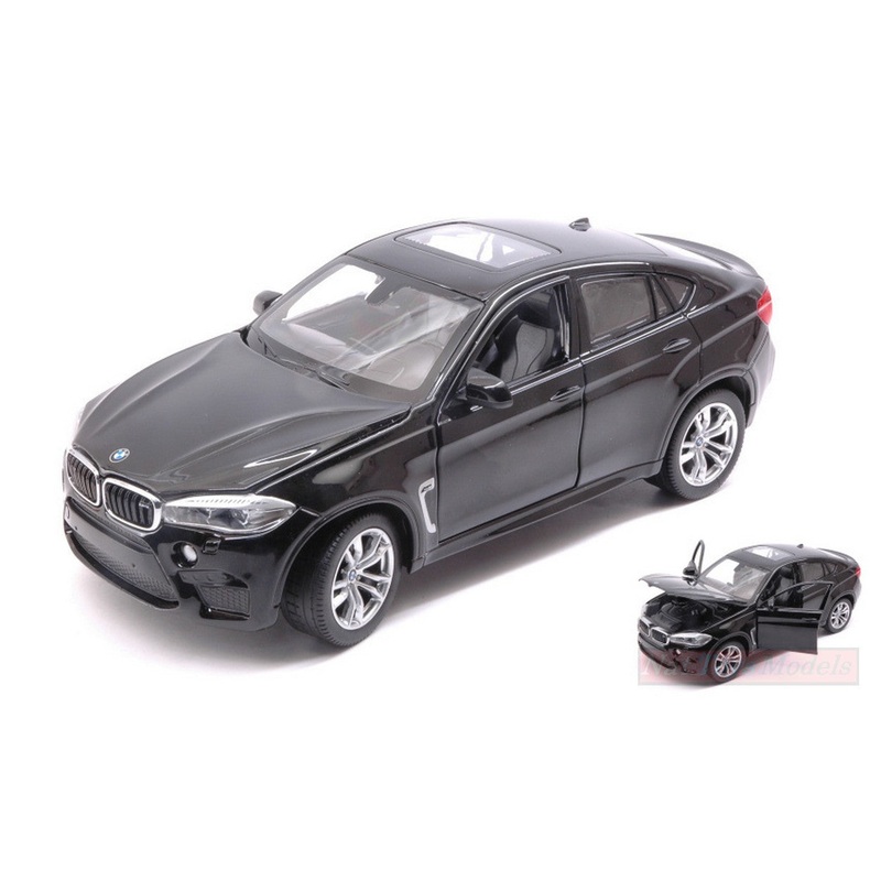 SCALE MODEL COMPATIBLE WITH BMW X6 M 2018 BLACK 1:24 RASTAR RAT56600BK