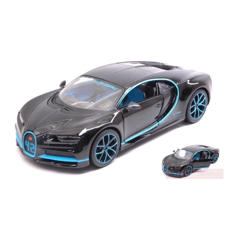 SCALE MODEL COMPATIBLE WITH BUGATTI CHIRON ZERO-400-ZERO 42 SECONDS 2018 1:24 MAISTO MI31514BK