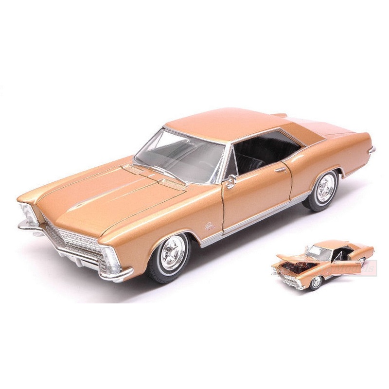 SCALE MODEL COMPATIBLE WITH BUICK RIVIERA GRAN SPORT 1965 GOLD 1:24-27 WELLY WE24072G