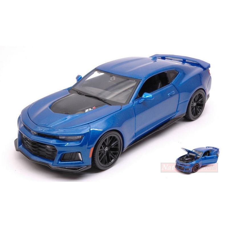 SCALE MODEL COMPATIBLE WITH CHEVROLET CAMARO ZL1 2017 BLUE 1:24 MAISTO MI31512BL