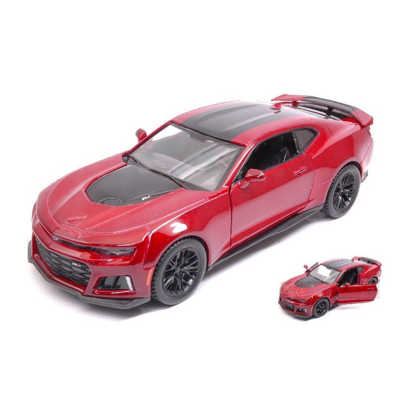 SCALE MODEL COMPATIBLE WITH CHEVROLET CAMARO ZL1 2017 RED/BLACK 1:24 MOTORMAX MTM79351R