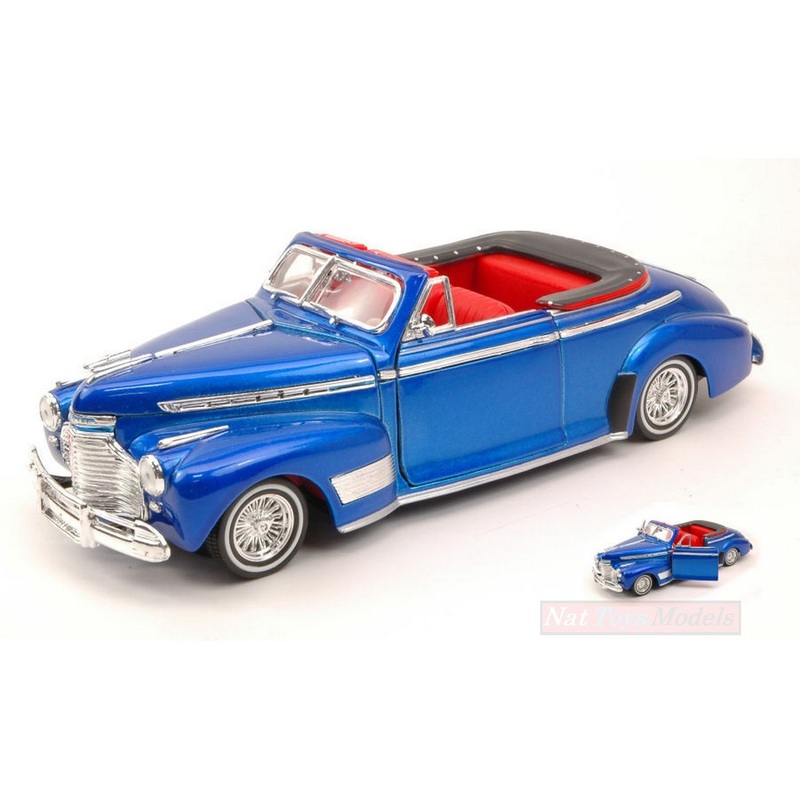 SCALE MODEL COMPATIBLE WITH CHEVROLET SPECIAL DELUXE 1941 METALLIC BLUE 1:24 WELLY WE4111