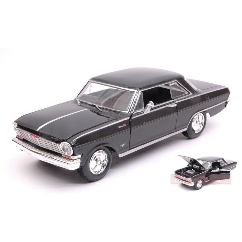 SCALE MODEL COMPATIBLE WITH CHEVY NOVA 1964 BLACK 1:24 NEW RAY NY71823BK