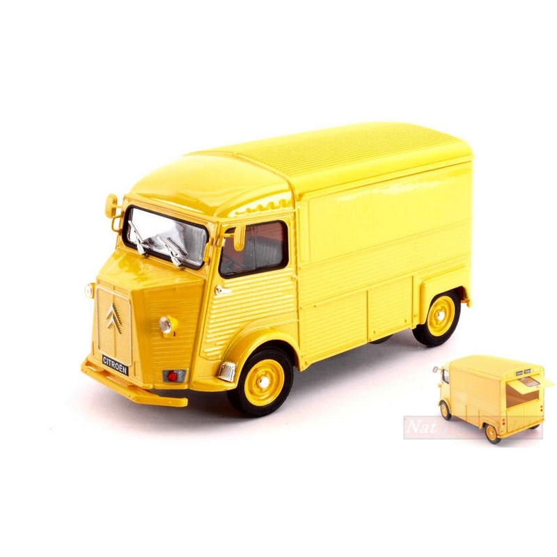 SCALE MODEL COMPATIBLE WITH CITROEN HY TYPE 1962 YELLOW 1:24-27 WELLY WE24019Y