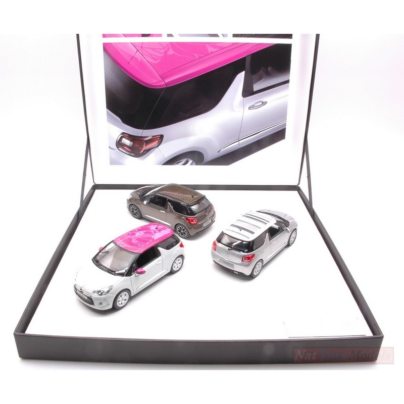 SCALE MODEL COMPATIBLE WITH COFFRET 3 CITROEN DS3 2012 ED.LIMIT.PCS 700 1:43 NOREV NV155286