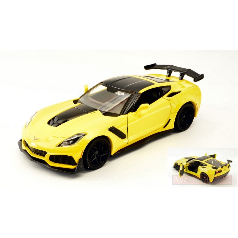 SCALE MODEL COMPATIBLE WITH CORVETTE ZR1 2019 YELLOW 1:24 MOTORMAX MTM79356Y