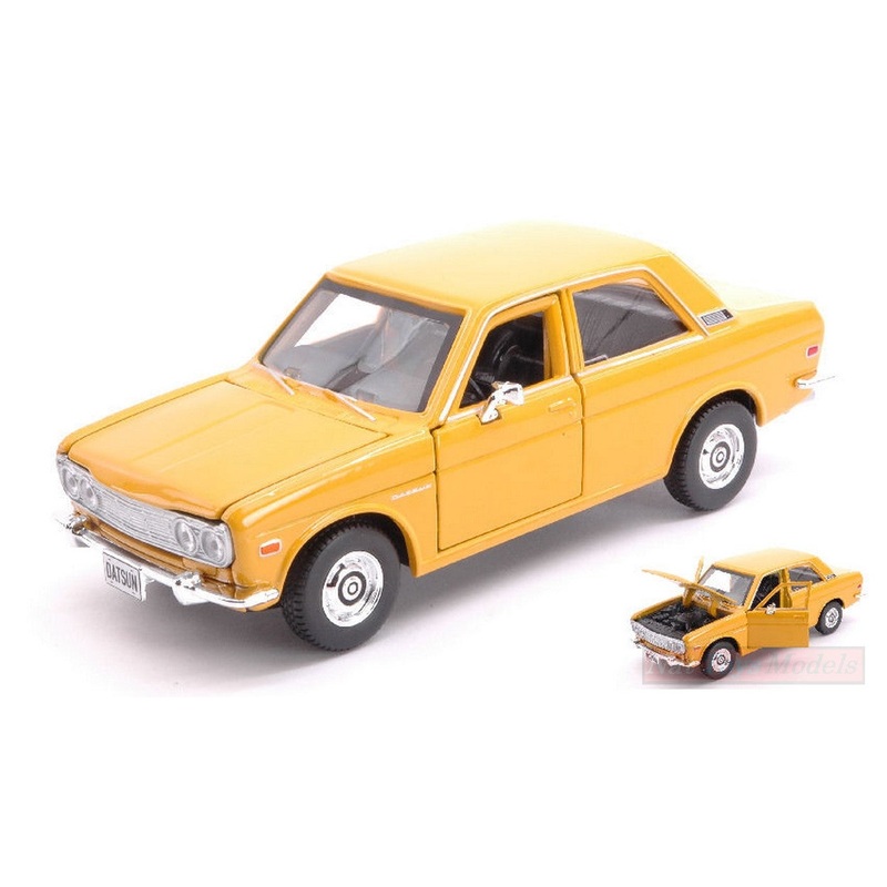 SCALE MODEL COMPATIBLE WITH DATSUN 510 1971 YELLOW 1:24 MAISTO MI31518Y