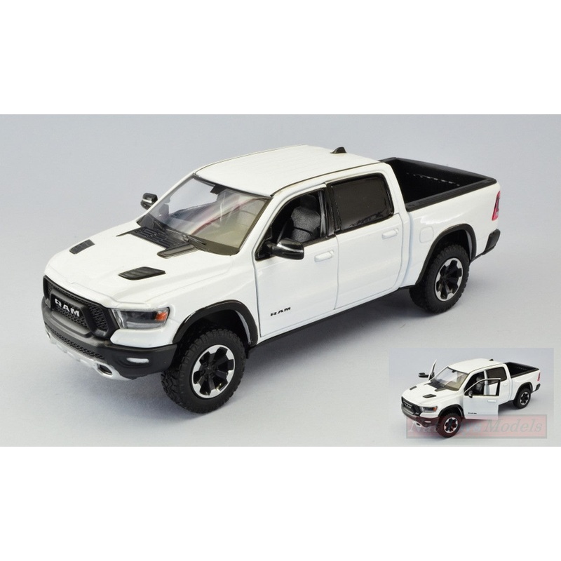 SCALE MODEL COMPATIBLE WITH DODGE RAM 1500 2019 WHITE 1:24 MOTORMAX MTM79358W