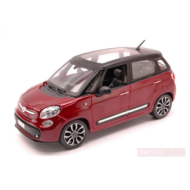 SCALE MODEL COMPATIBLE WITH FIAT 500L 2012 RED BURGUNDY 1:24 BURAGO BU22126R