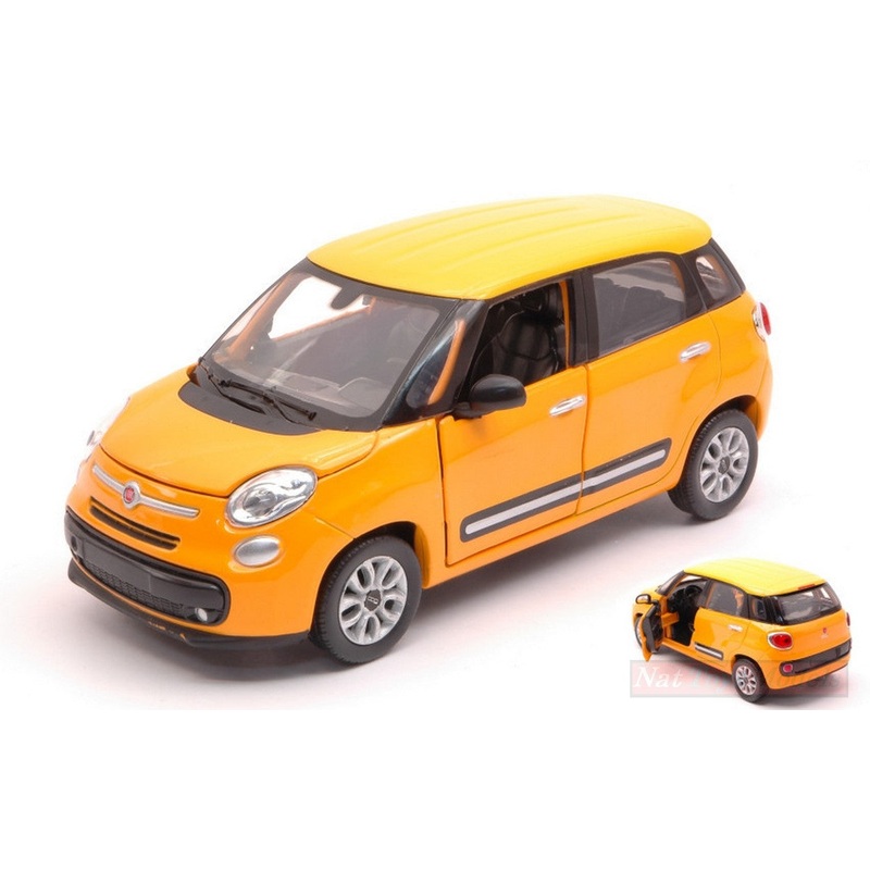 SCALE MODEL COMPATIBLE WITH FIAT 500L 2013 YELLOW 1:24 NEW RAY NY71273Y
