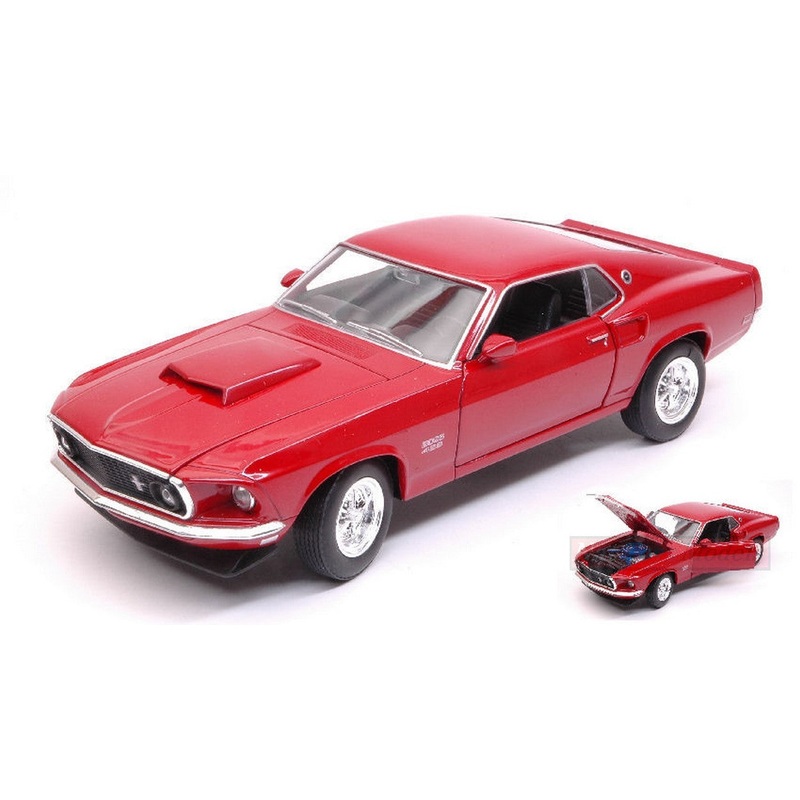 SCALE MODEL COMPATIBLE WITH FORD MUSTANG BOSS 429 1969 DARK RED 1:24-27 WELLY WE24067R