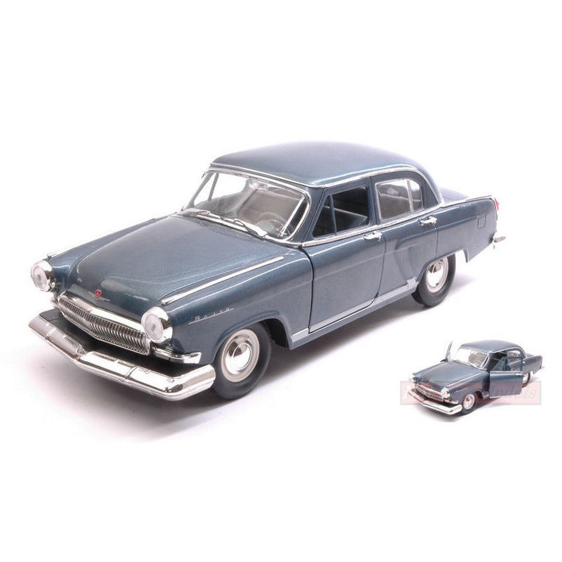 SCALE MODEL COMPATIBLE WITH GAZ 21 (RUSSIAN CAR) 1970 BLUE 1:24 YAT MING YM24211BL