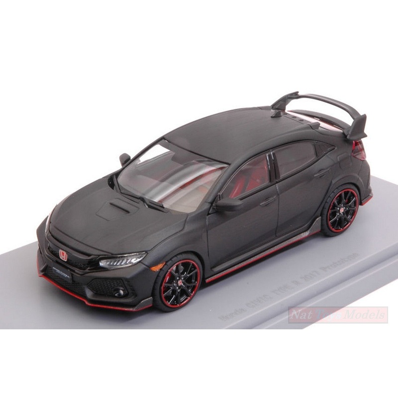 SCALE MODEL COMPATIBLE WITH HONDA CIVIC TYPE R 2017 PROTOTYPE MATT BLACK 1:43 EBBRO EB45571