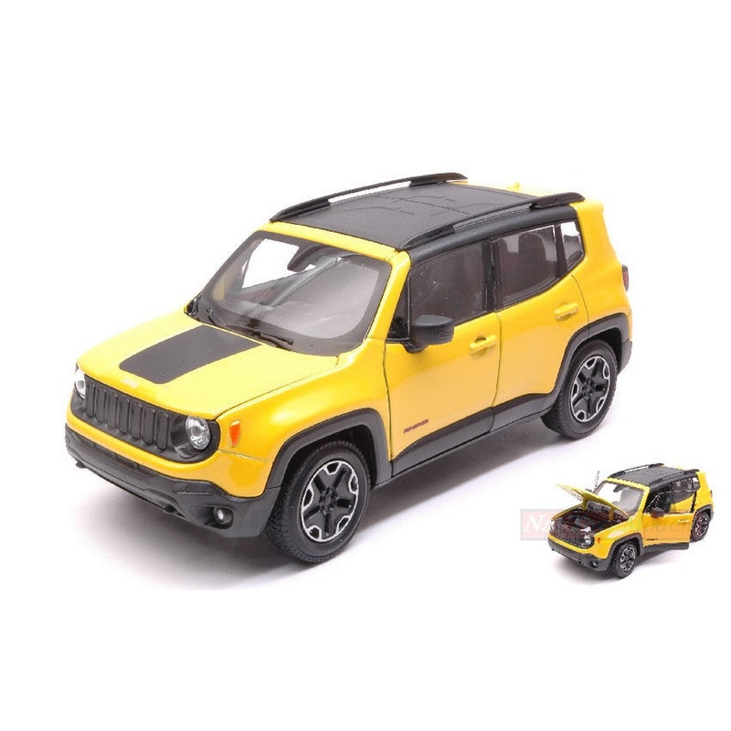 SCALE MODEL COMPATIBLE WITH JEEP RENEGADE 2014 YELLOW 1:24-27 WELLY WE24071Y