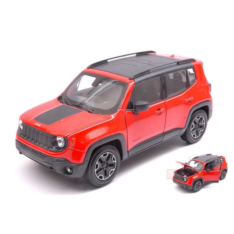 SCALE MODEL COMPATIBLE WITH JEEP RENEGADE 2015 ORANGE/BLACK 1:24-27 WELLY WE24071OR