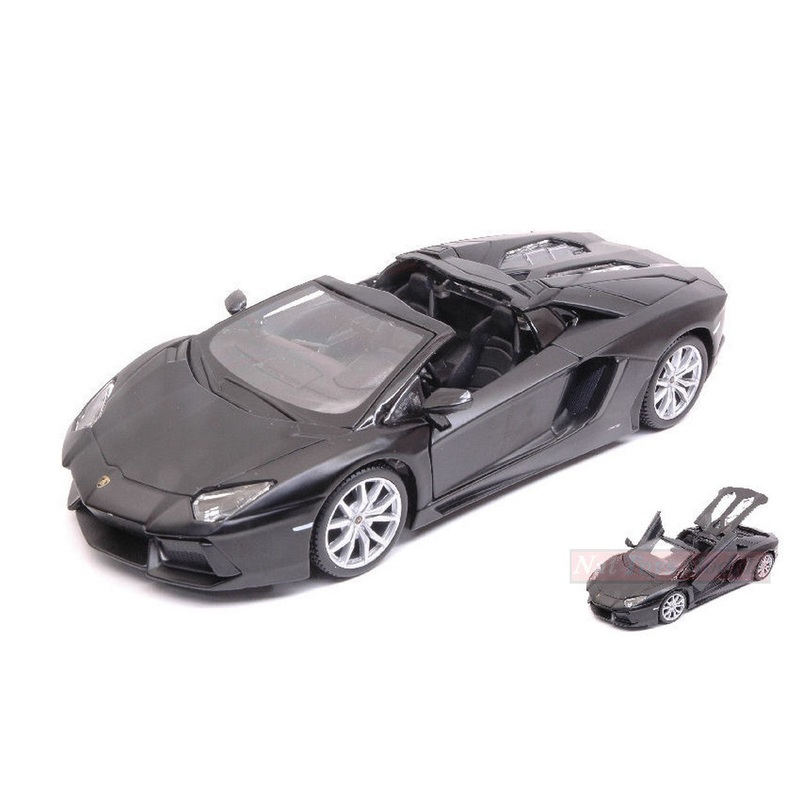 SCALE MODEL COMPATIBLE WITH LAMBORGHINI AVENTADOR LP 700-4 ROADSTER 2012 BLACK 1:24 MAISTO MI31504BK