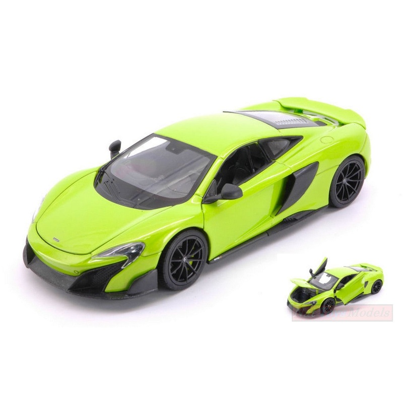 SCALE MODEL COMPATIBLE WITH MC LAren 675 lt 2017 LIGHT GREEN 1:24 WELLY WE24089GN