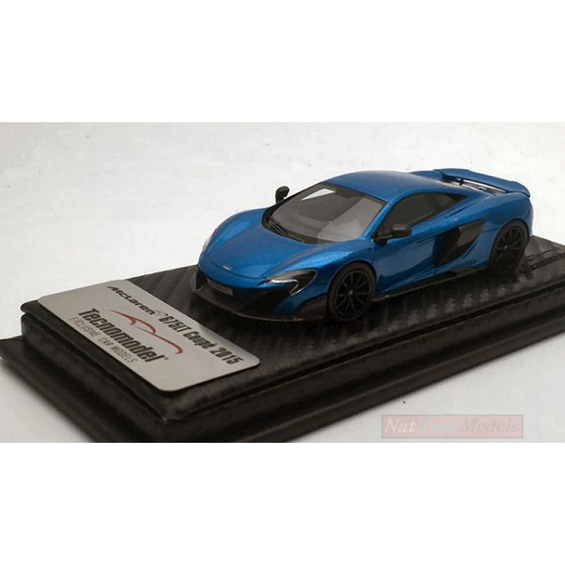 SCALE MODEL COMPATIBLE WITH MCLAREN 675 LT CERULEAN BLUE 2016 1:43 TECNOMODEL TMD43EX01E