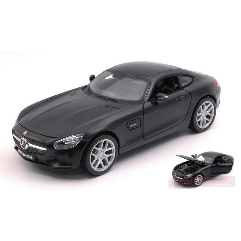 SCALE MODEL COMPATIBLE WITH MERCEDES AMG GT DULL BLACK COLLECTION 1:24 MAISTO MI31134B