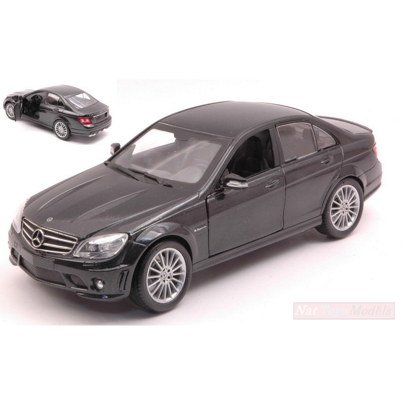 SCALE MODEL COMPATIBLE WITH MERCEDES C CLASS 2008 AMG BLACK 1:24 NEW RAY NY71083BK