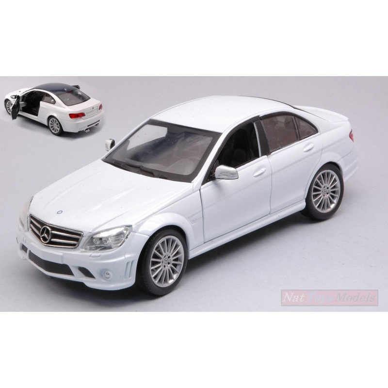SCALE MODEL COMPATIBLE WITH MERCEDES C CLASS 2008 AMG WHITE 1:24 NEW RAY NY71083W