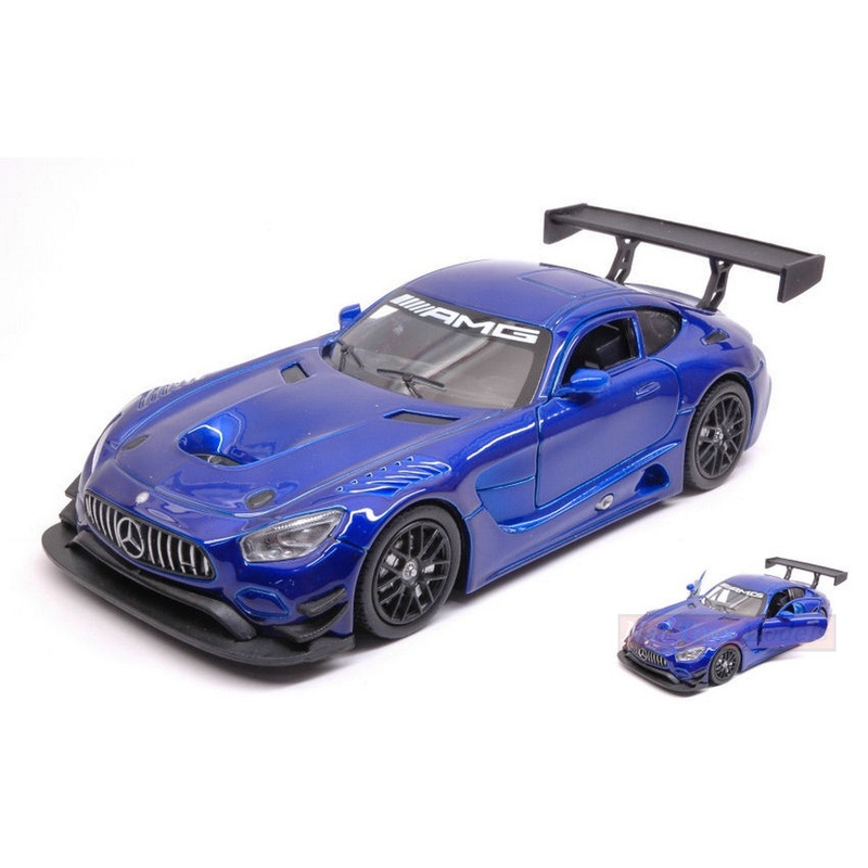 SCALE MODEL COMPATIBLE WITH MERCEDES GT3 AMG 2016 METALLIC BLUE 1:24 MOTORMAX MTM73386BL