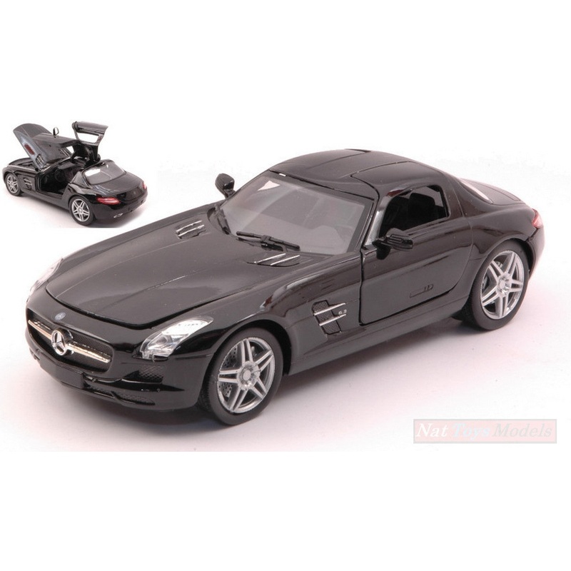 SCALE MODEL COMPATIBLE WITH MERCEDES SLS AMG 2010 BLACK 1:24 NEW RAY NY71193BK