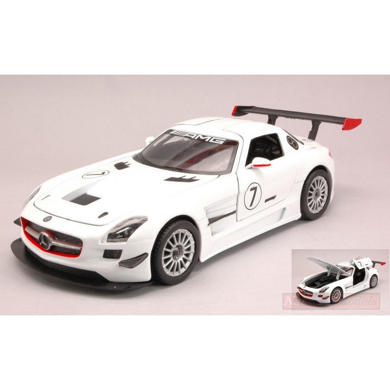 SCALE MODEL COMPATIBLE WITH MERCEDES SLS AMG GT3 WHITE 1:24 MOTORMAX MTM73772W