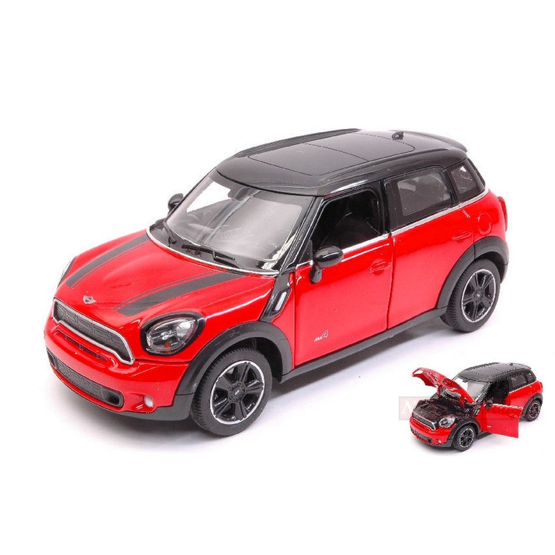 SCALE MODEL COMPATIBLE WITH MINI COOPER S COUNTRY (R60) RED/BLACK 1:24 RASTAR RAT56400R