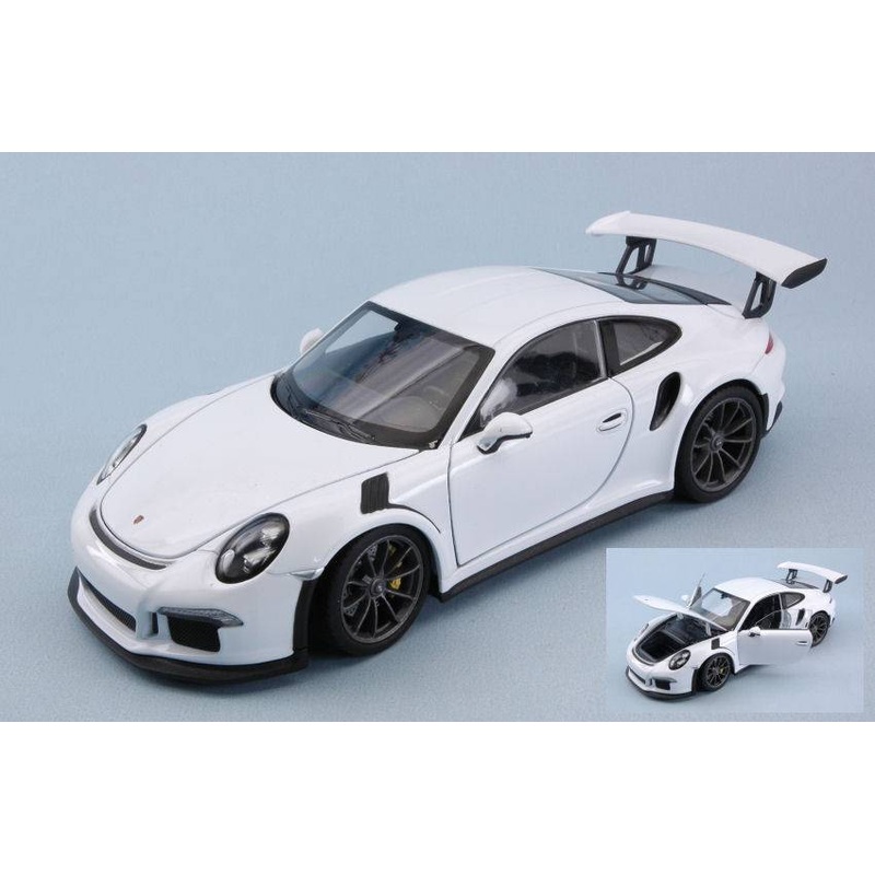 SCALE MODEL COMPATIBLE WITH PORSCHE 911 (991) GT3 RS WHITE 1:24 WELLY WE24080W