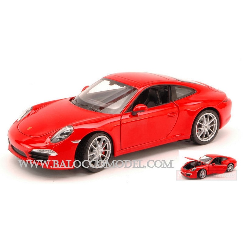 SCALE MODEL COMPATIBLE WITH PORSCHE 911 CARRERA S (991) 2012 RED 1:24 WELLY WE0211