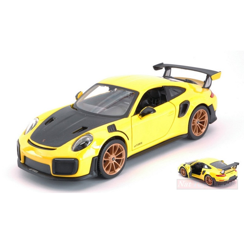 SCALE MODEL COMPATIBLE WITH PORSCHE 911 GT2 RS SPECIAL EDITION YELLOW 1:24 MAISTO MI31523