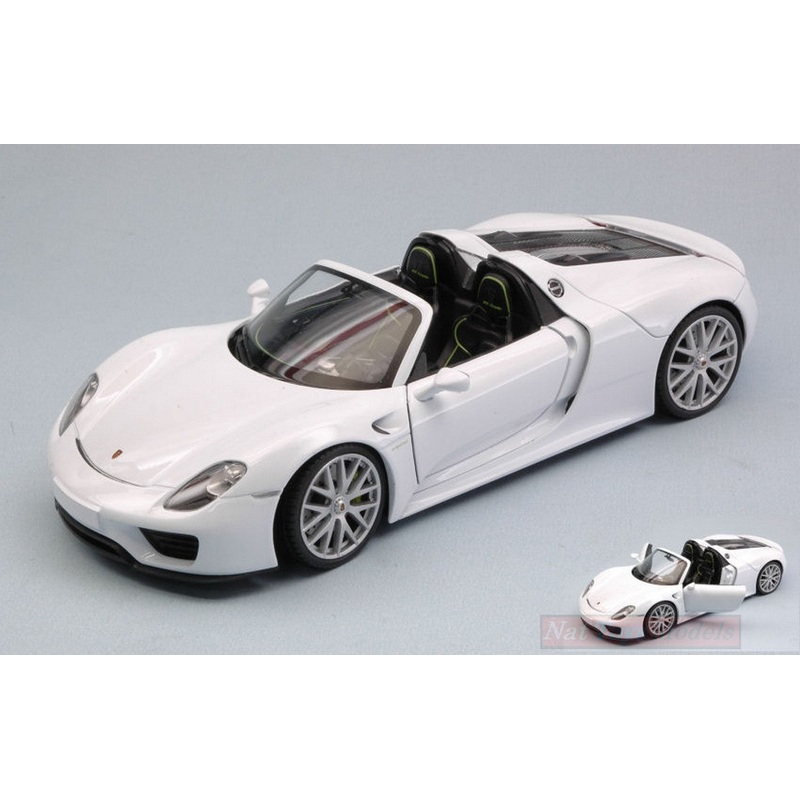 SCALE MODEL COMPATIBLE WITH PORSCHE 918 SPYDER OPEN 2013 WHITE 1:24 WELLY WE24055CW