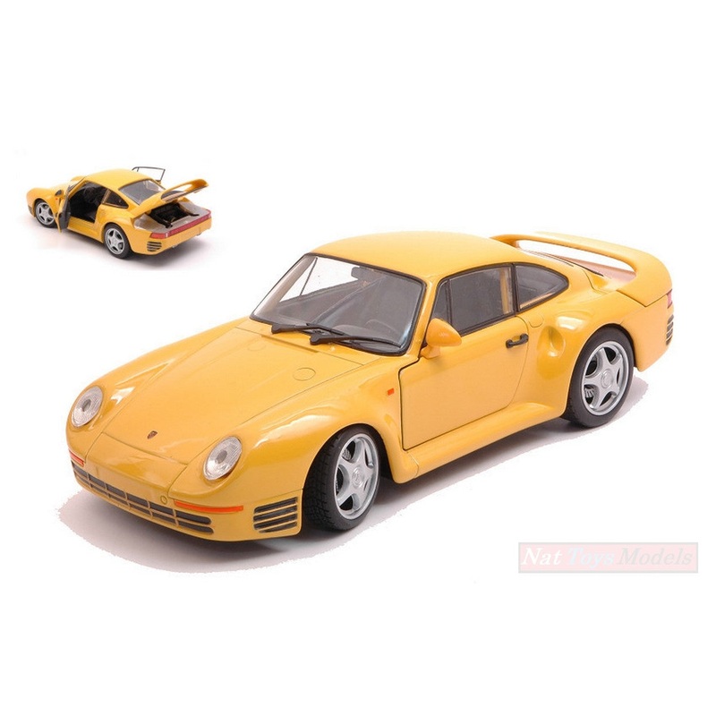 SCALE MODEL COMPATIBLE WITH PORSCHE 959 YELLOW 1:24 WELLY WE24076Y