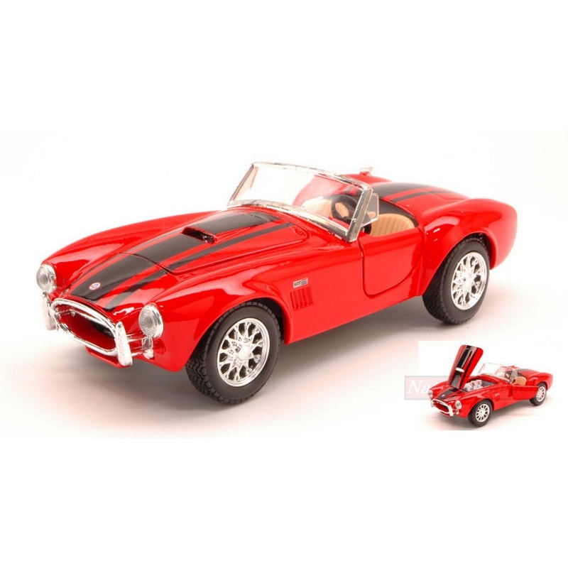 SCALE MODEL COMPATIBLE WITH SHELBY COBRA 427 1965 RED/BLACK 1:24 MAISTO MI31276