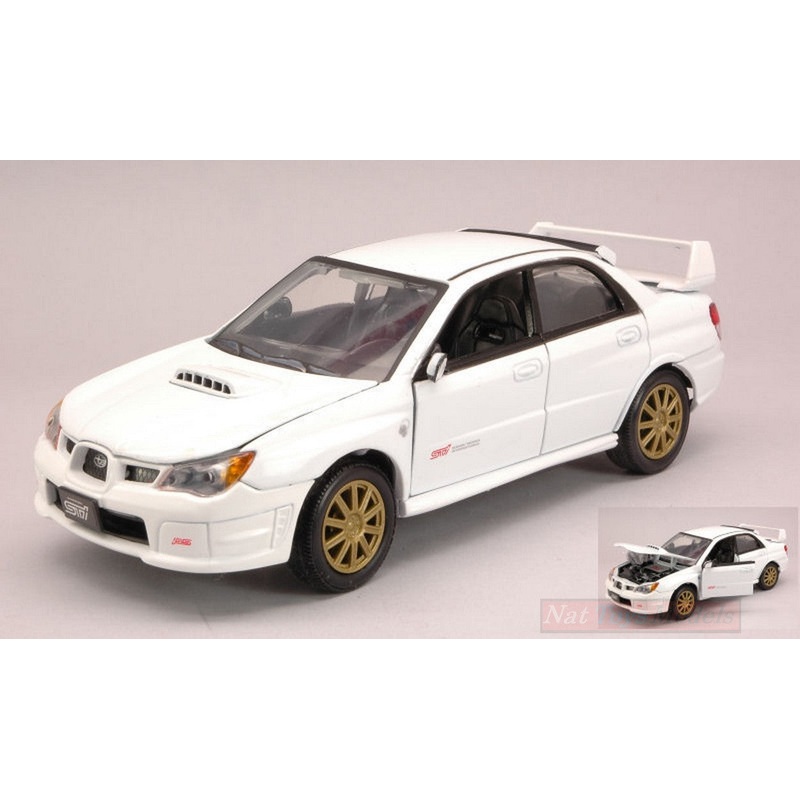 SCALE MODEL COMPATIBLE WITH SUBARU IMPREZA WRX STI 2003 WHITE 1:24 MOTORMAX MTM73330W