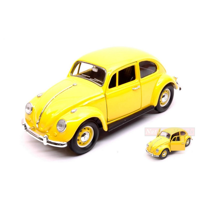 SCALE MODEL COMPATIBLE WITH VW BEETLE 1967 YELLOW 1:24 LUCKY YM24202YL